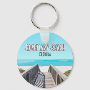 Rosemary Beach Florida Gulf Coast Vintage Keychain