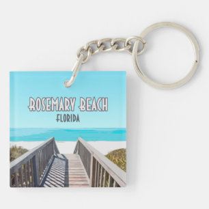Rosemary Beach Florida Gulf Coast Vintage Keychain