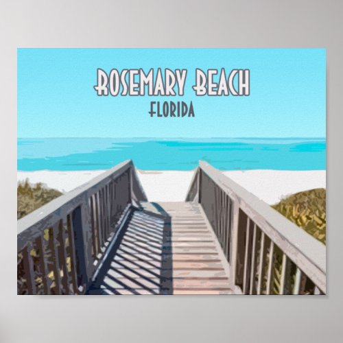 Rosemary Beach Florida Gulf Coast Vintage Poster