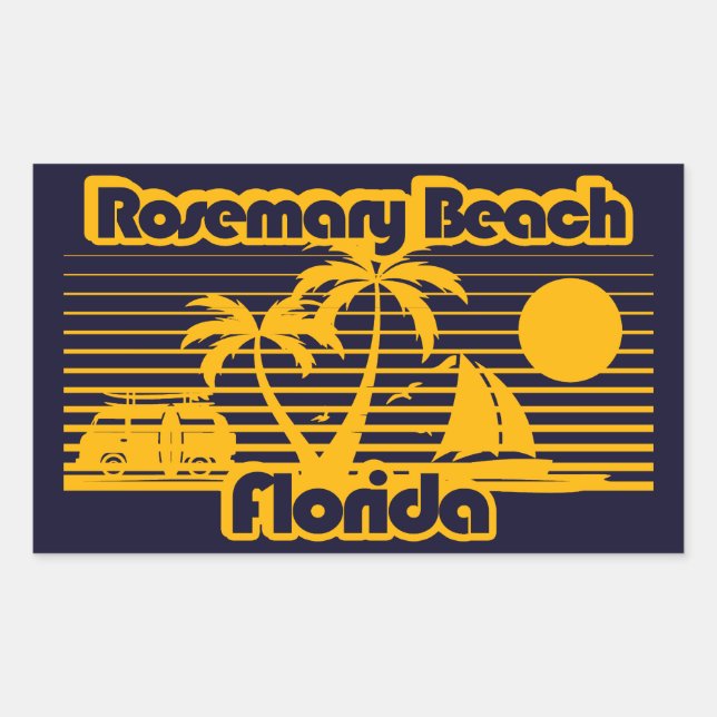 Rosemary Beach Florida Rectangular Sticker (Front)