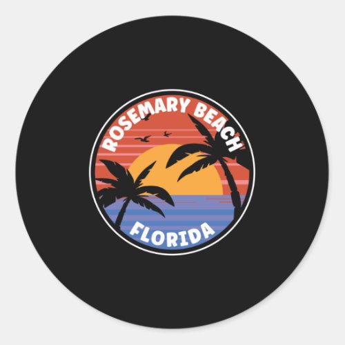 Rosemary Beach Florida Sunset Paradise Classic Round Sticker