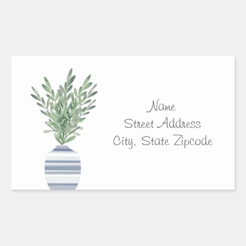 Rosemary  Blue Striped Vase Labels
