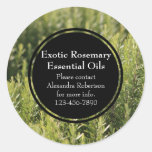 Rosemary Essential Oil Business Bottle Label