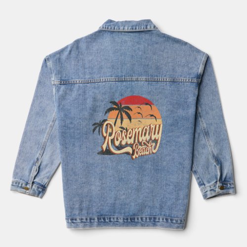 Rosemary Florida Us Beach Summer Sun Vintage Retro Denim Jacket