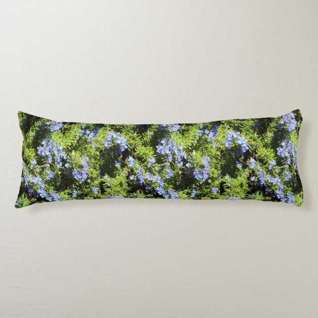 rosemary flowers green body pillow (Front)