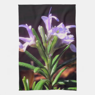 Rosemary Flowers Kitchen Towel