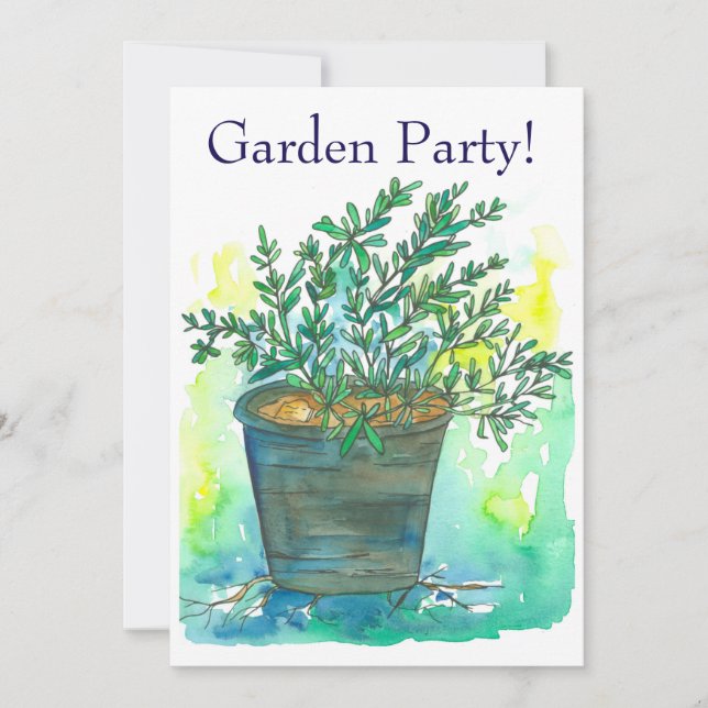 Rosemary Garden Party Invitation (Front)