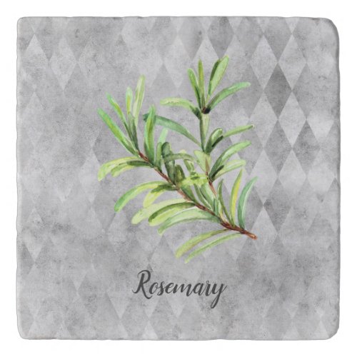 Rosemary Herb Botanical Watercolor    Trivet