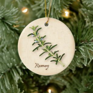 Rosemary Herb Ceramic Ornament