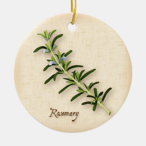 Rosemary Herb Ceramic Ornament