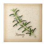 Rosemary Herb Tile<br><div class="desc">Rosemary Herb , fragrant plant from the Mediterranean with blue flowers and dark green, aromatic leaves used as seasoning in many cuisines. A classic ingredient of the French herb blend, Herbes de Provence. See more products with this design in this store's Herbs and Spices Category/ Rosemary. Just click my store...</div>