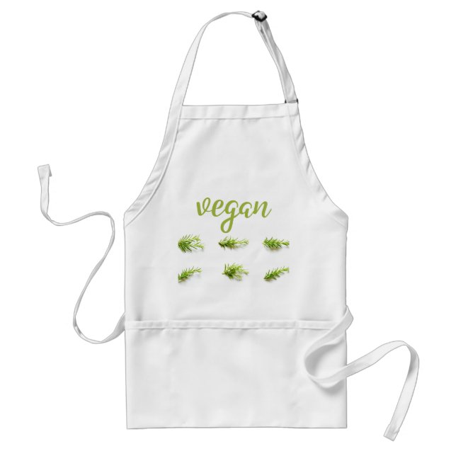 Rosemary Herb Vegan Adult Apron (Front)