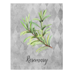 Rosemary Herb Watercolor Faux Canvas Print