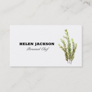 Rosemary Herbs Culinary Chef Business Card