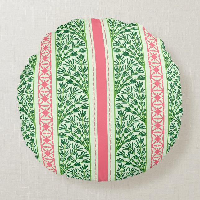 Rosemary in the Garden Round Pillow (Front)