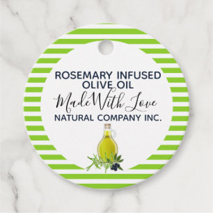Rosemary Olive oil homemade products label