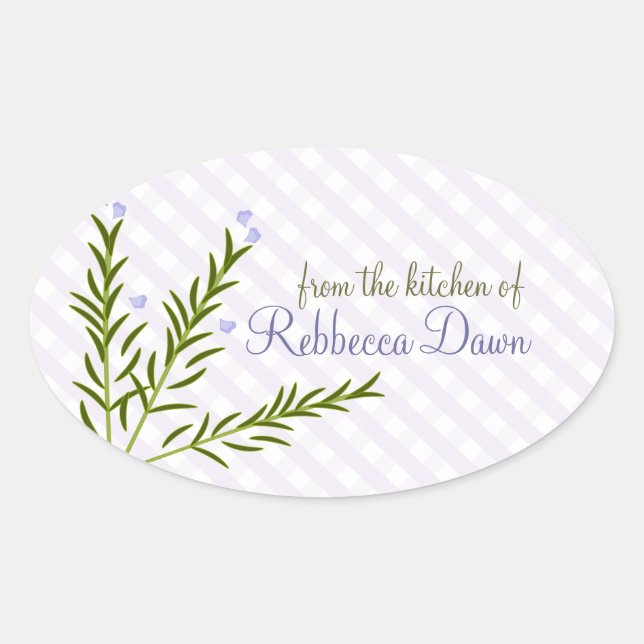 Rosemary Oval Sticker (Front)