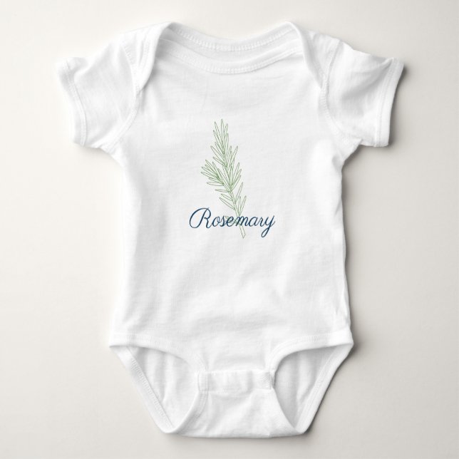 Rosemary Plant Baby Bodysuit (Front)