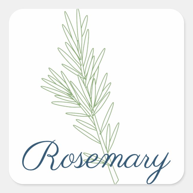 Rosemary Plant Square Sticker (Front)