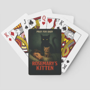 Rosemary’s Kitten – Vintage Horror Cat Parody Poker Cards