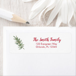 Rosemary Sprig Illustration Return Address Label