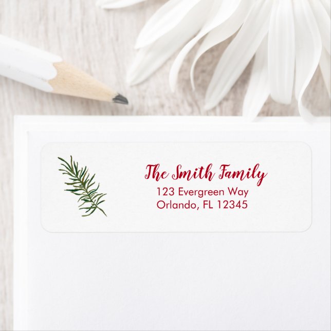 Rosemary Sprig Illustration Return Address Label (Insitu)