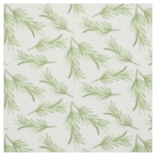 Rosemary Sprigs Herbal Pattern Fabric