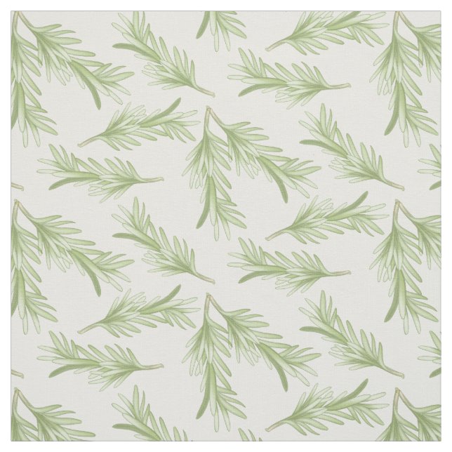 Rosemary Sprigs Herbal Pattern Fabric (Swatch)