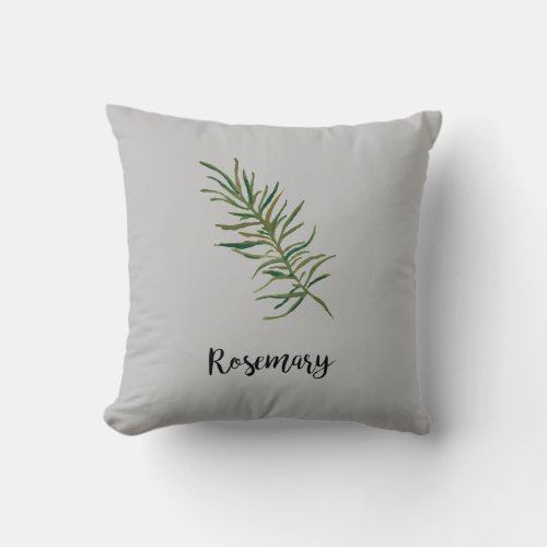 Rosemary Spring Herb Throw Pillow