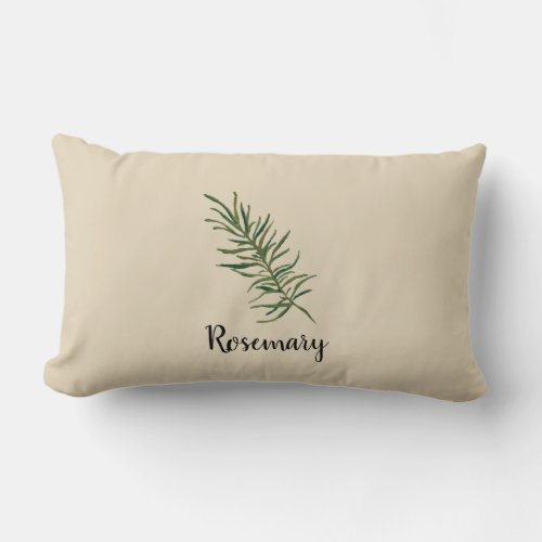 Rosemary Spring Herb Throw Pillow
