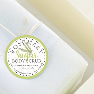 Rosemary Sugar Scrub Custom Classic Round Sticker