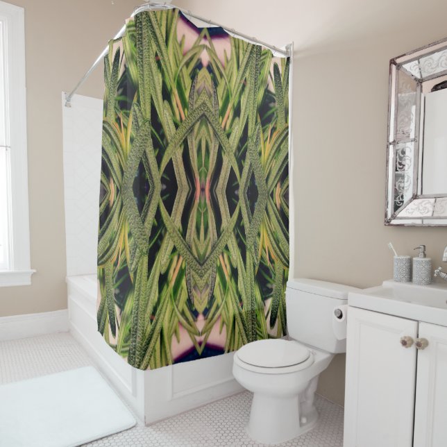 Rosemary Tapestry Shower Curtain (In Situ)