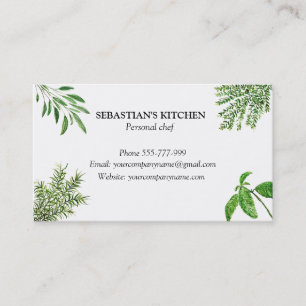 Rosemary Thyme Sage Herbs Culinary Chef Business Business Card