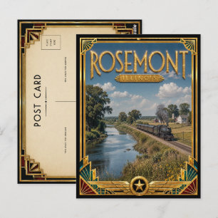 Rosemont Illinois Vintage Art Deco Golden Age Postcard