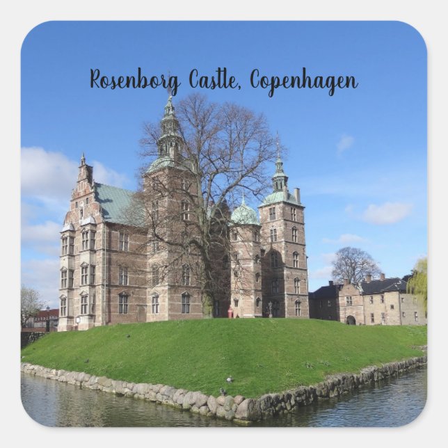 Rosenborg Castle, Copenhagen, Denmark Square Sticker (Front)