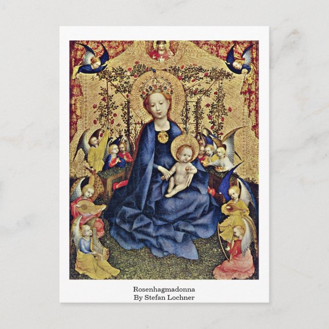 Rosenhagmadonna By Stefan Lochner Postcard (Front)