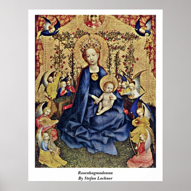 Rosenhagmadonna By Stefan Lochner Poster (Front)