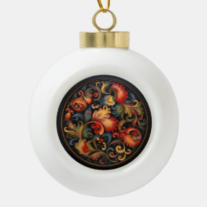 Rosepaint Modern 2 of 6 Ceramic Ball Christmas Ornament
