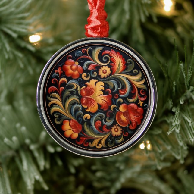 Rosepaint Modern 5 of 6 Metal Ornament (Tree)