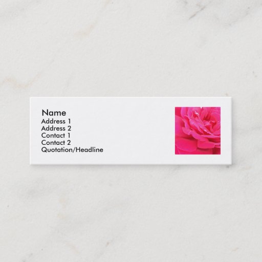 Customizable rosepetals business card template