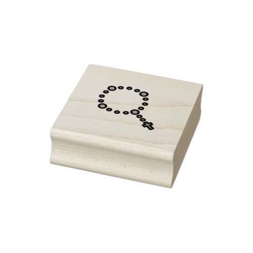 Rosery Beads Catholic Rubber Stamp