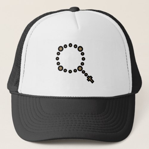 Rosery Beads Catholic Trucker Hat