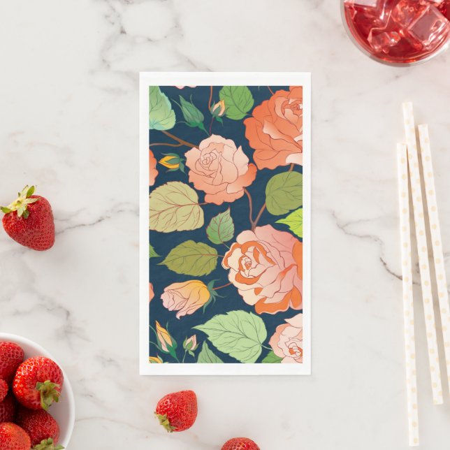 Roses 15 paper guest towels (Insitu)