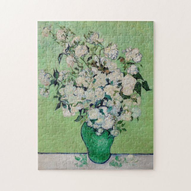 "ROSES" 1889 BY VINCENT VAN GOGH ON PUZZLE (Vertical)