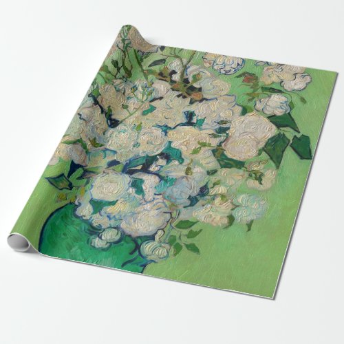 Roses 1890 by Vincent van Gogh Wrapping Paper