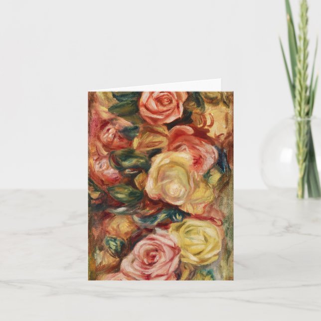 Roses (1912) by Pierre-Auguste Renoir Card (Front)