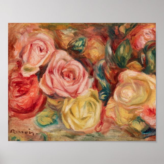 Roses (1912) by Pierre-Auguste Renoir Fine Art Poster (Front)
