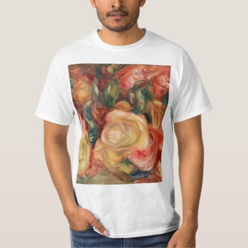 Roses 1912 by Pierre_Auguste Renoir Fine Art T_Shirt