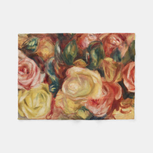 Roses (1912) by Pierre-Auguste Renoir Fleece Blanket