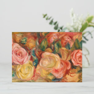 Roses, 1912 by Pierre-Auguste Renoir Holiday Card